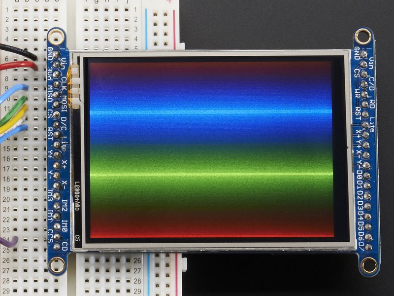 A 2.8-inch 240 × 320 TFT display of the same size.
